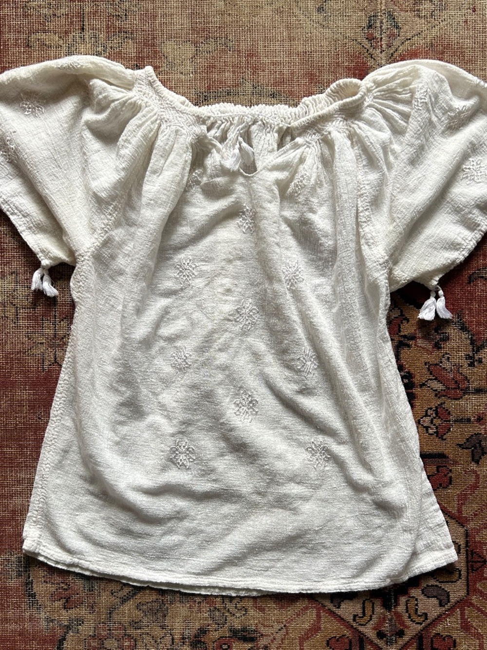 Vintage Y2K Cotton Boho Blouse